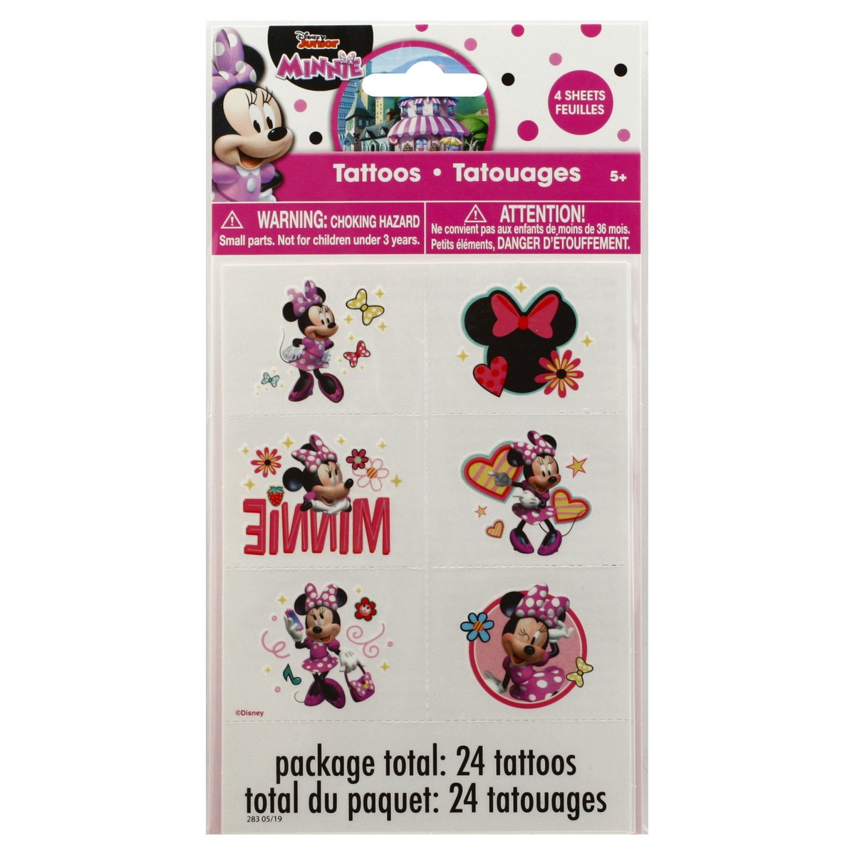 slide 2 of 4, Unique Iconic Minnie Maouse Temporary Tattoos, 24 ct