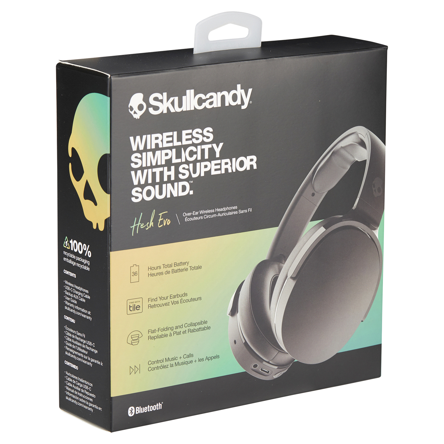 slide 4 of 5, Skullcandy Hesh Evo Bluetooth Wireless Headphones - Black, 1 ct