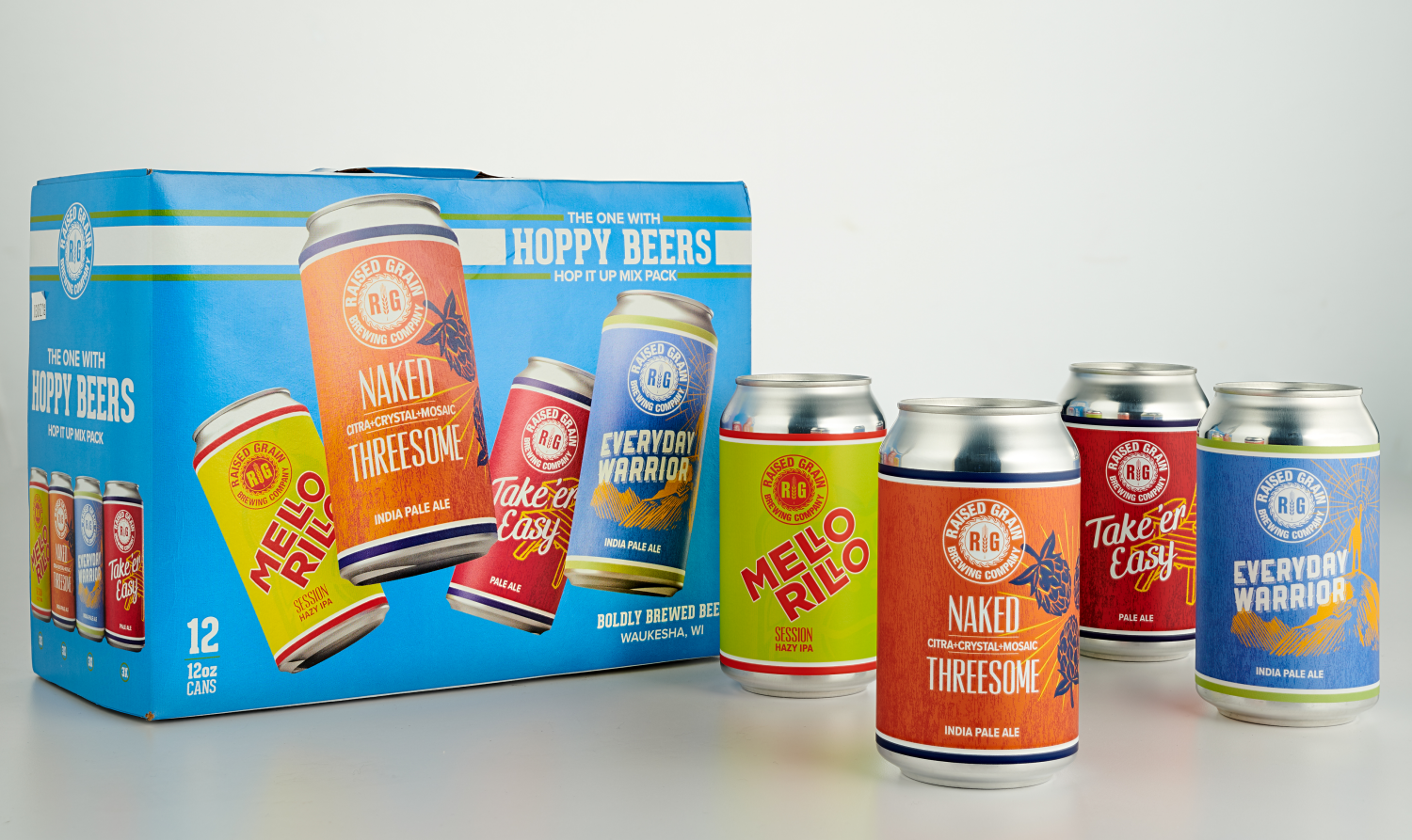 slide 1 of 1, Raised Grain Hop It Up Variety, 12 ct; 12 oz