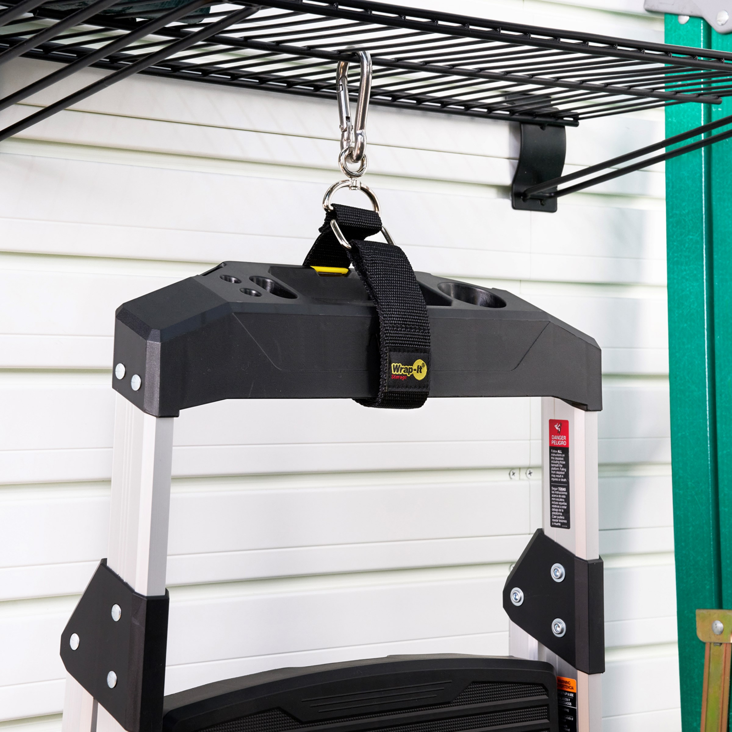 slide 8 of 8, WrapIt Hook n Hang 18-Inch Black, 18 in