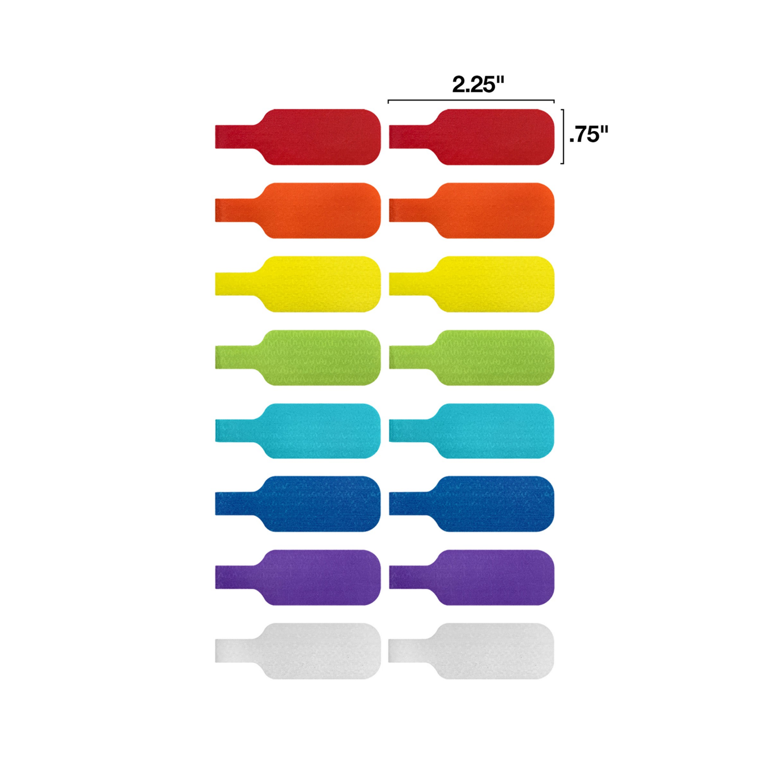 slide 2 of 8, Wrap-It 16pk Cable Labels Medium Multicolor, 16 ct