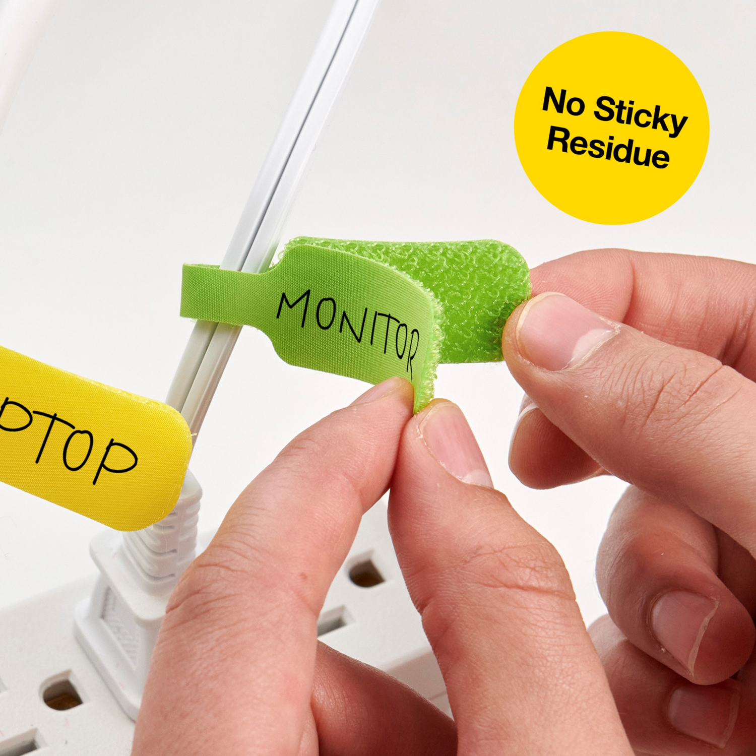 slide 3 of 8, Wrap-It 16pk Cable Labels Medium Multicolor, 16 ct