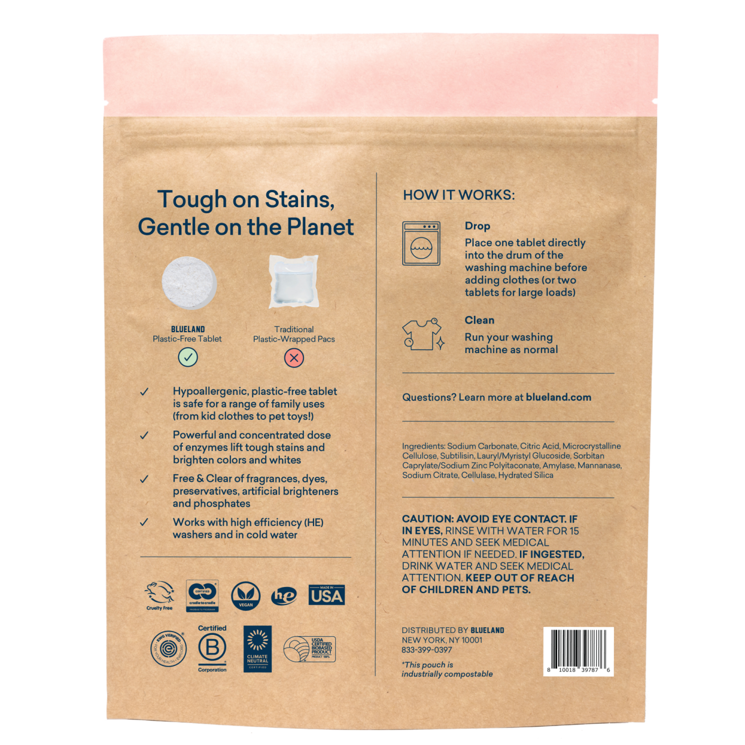 slide 2 of 2, Blueland Laundry Detergent Tablets 42ct Pouch, 8.4 oz