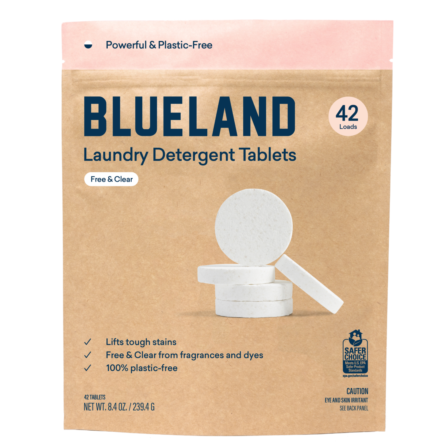 slide 1 of 2, Blueland Laundry Detergent Tablets 42ct Pouch, 8.4 oz
