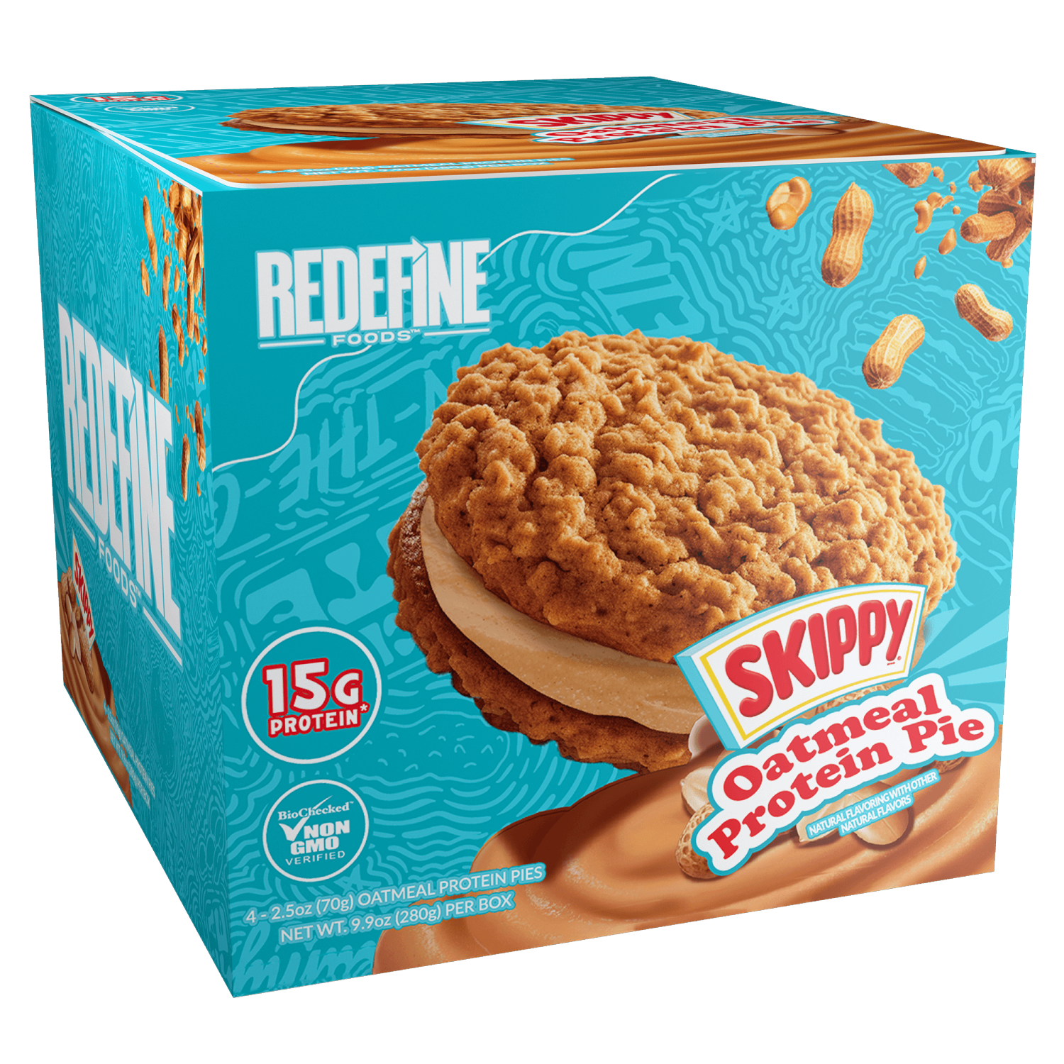 slide 2 of 2, Redefine Foods Skippy Oatmeal Protein Pie 4 - 2.5 oz Pies, 4 ct