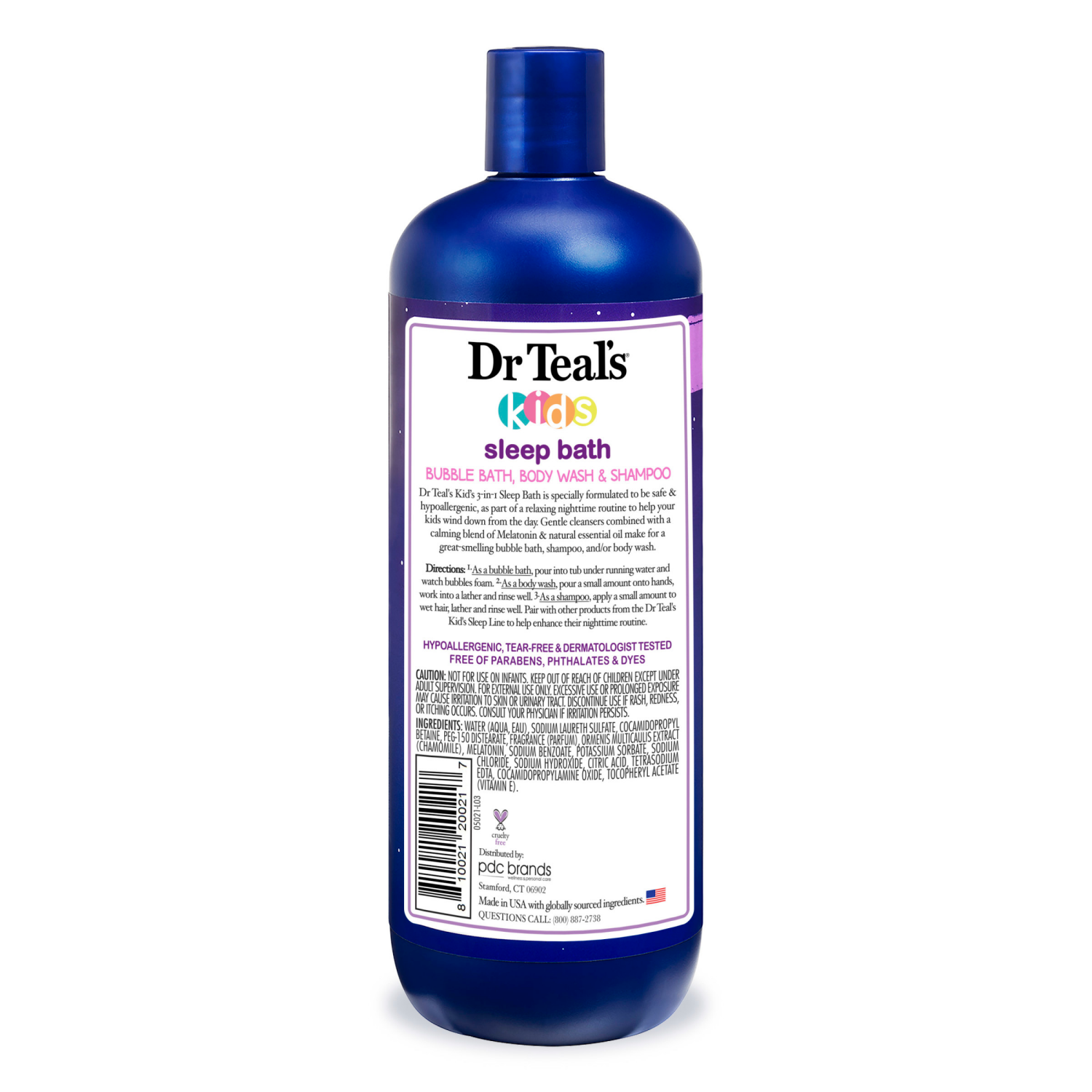 slide 2 of 2, Dr. Teal's Kids 3-in-1 Sleep Bath Bubble Bath, Body Wash & Shampoo 20 fl oz, 20 fl oz