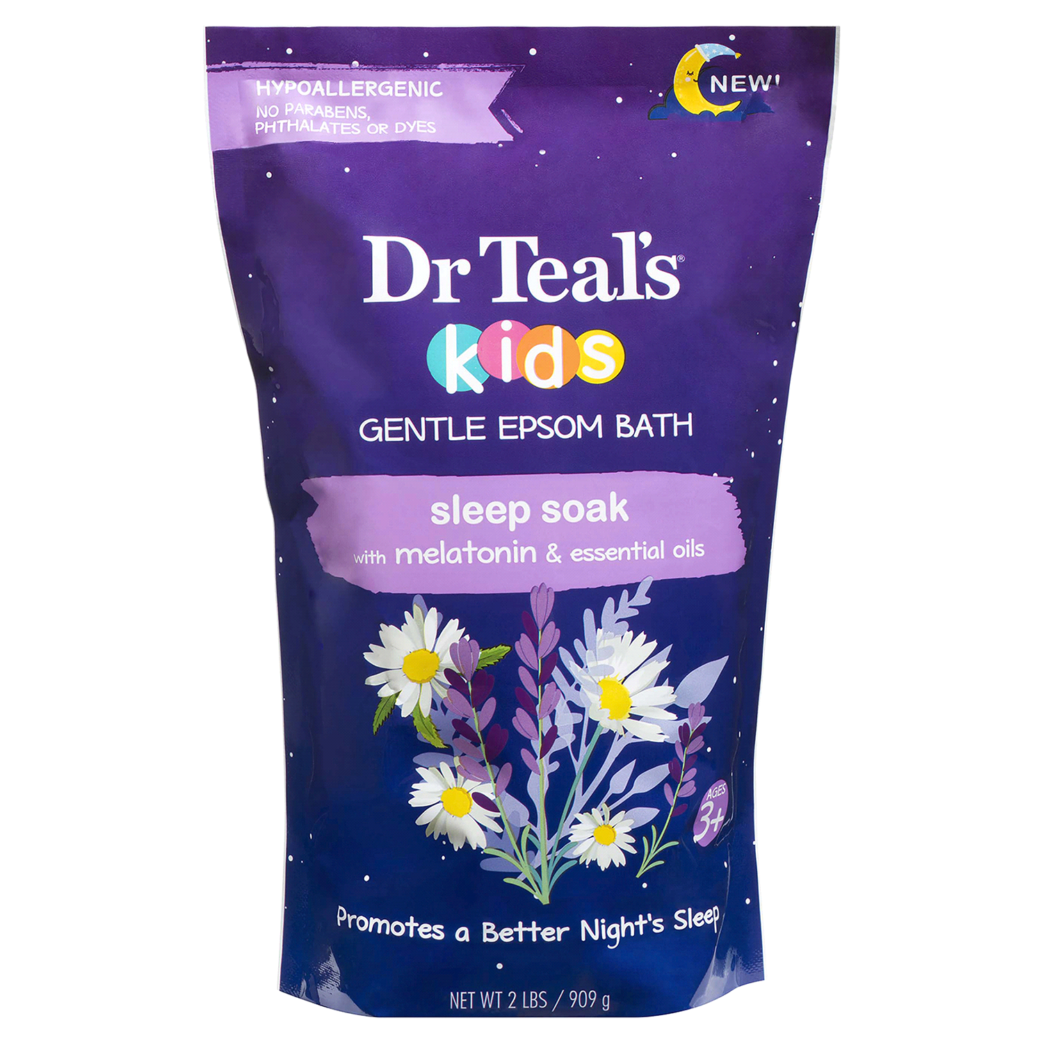 slide 1 of 5, Dr. Teal's Kids Sleep Soak Gentle Epsom Bath 2 lb, 2 lb