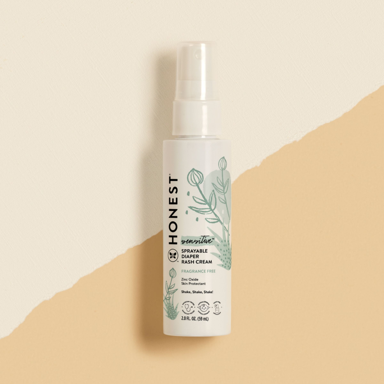 slide 6 of 6, Honest Sprayable Sensitive Diaper Rash Cream 2.0 fl oz, 2 fl oz