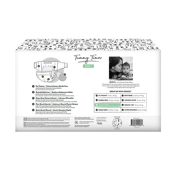 slide 2 of 2, The Honest Company Pattern Play Stage 2 Club Box Disposable Diapers, 76 ct