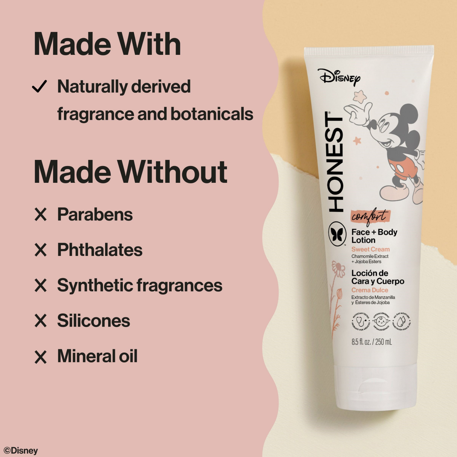 slide 6 of 8, Honest Disney Comfort Sweet Cream Face + Body Lotion 8.5 fl oz, 8.5 fl oz