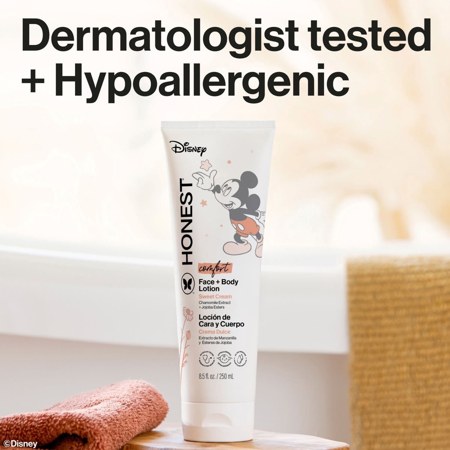 slide 8 of 8, Honest Disney Comfort Sweet Cream Face + Body Lotion 8.5 fl oz, 8.5 fl oz