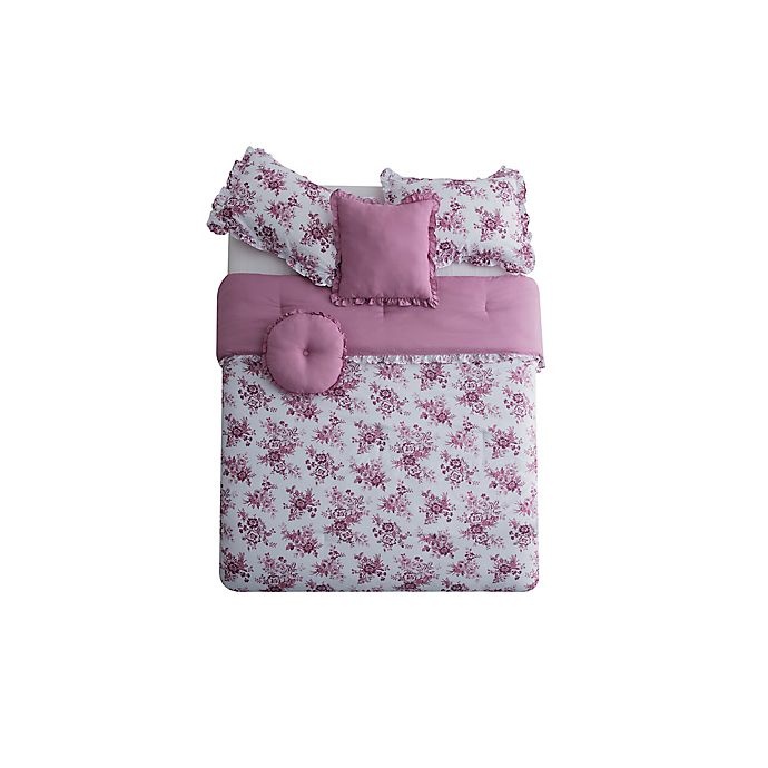 slide 3 of 3, Carole Hochman Damask Full/Queen Comforter Set - Pink Multi, 5 ct