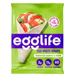 egglife Roasted Garlic & Herb Egg White Wraps 6 Each