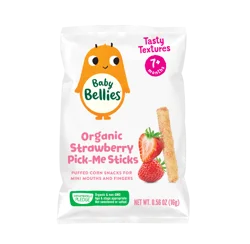 Little Bellies Baby Bellies Organic Strawberry Pick-Me Sticks, 0.56 oz