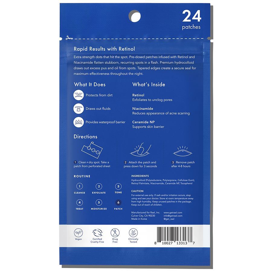 slide 2 of 2, Rael Advanced Strength Retinol Spot Cover, 24 ct