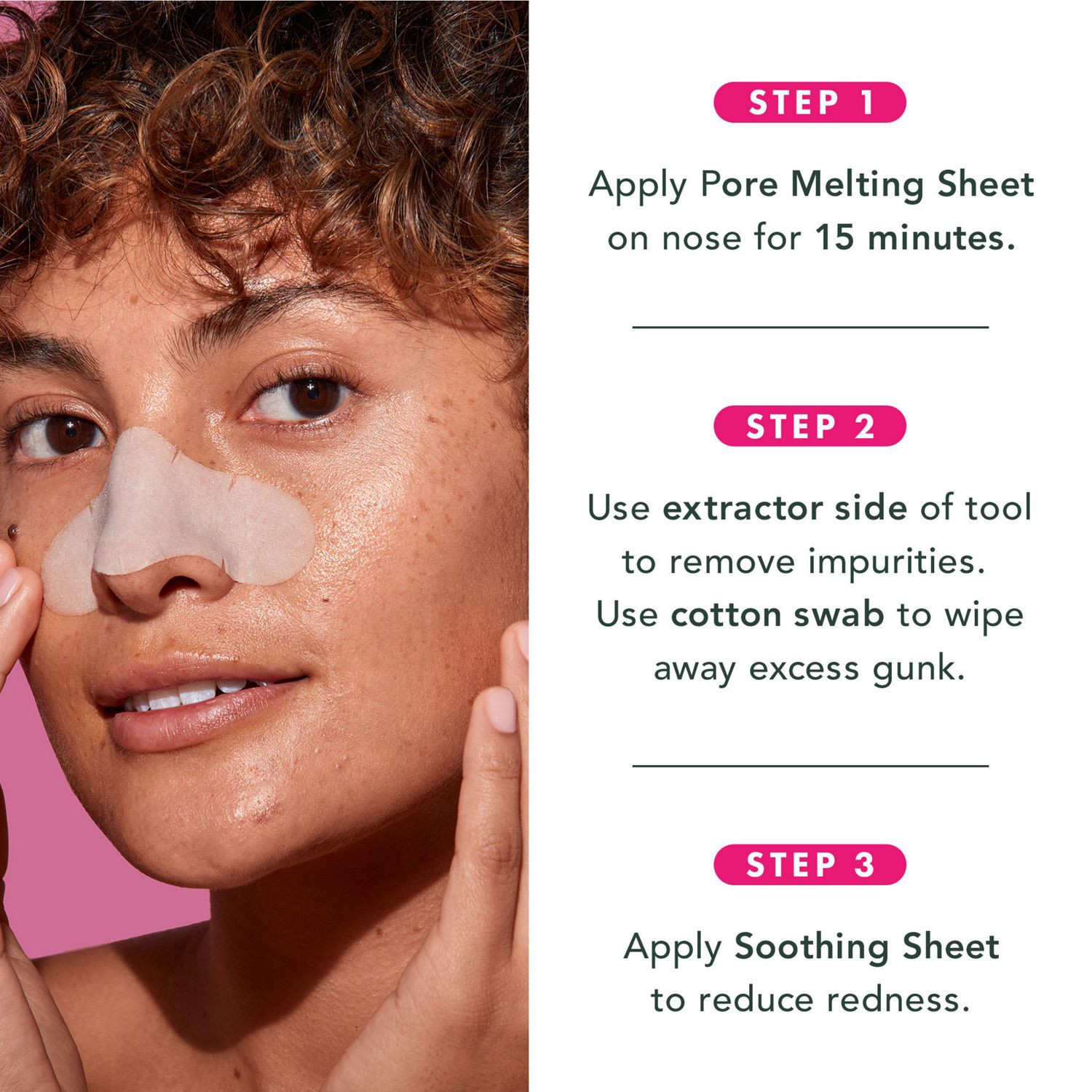 slide 2 of 7, Rael Beauty 3-Step Pore Melting Pack Miracle Patch Blackhead Control 3 Kits, 3 ct