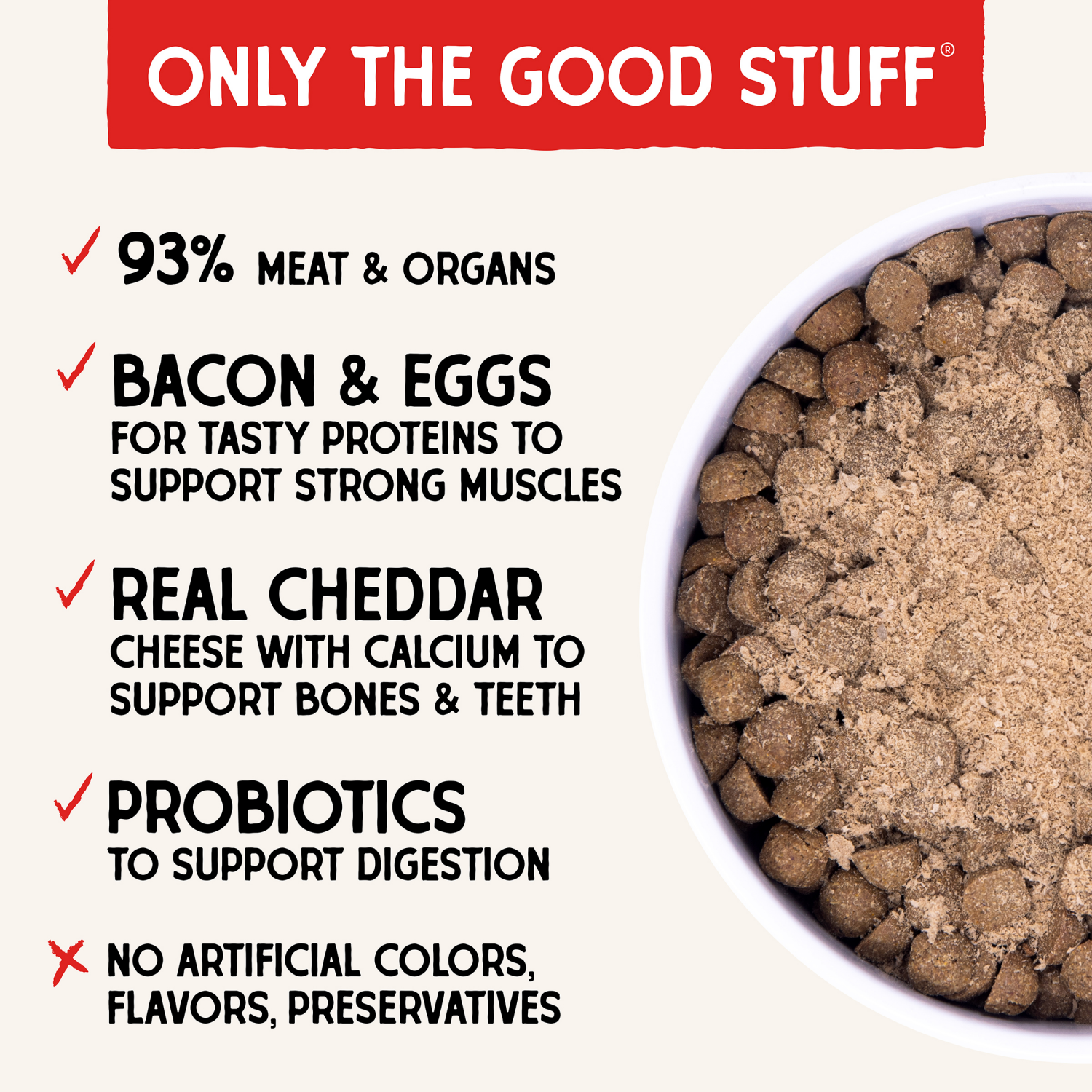 slide 4 of 5, Stella & Chewy's Marie's Magical Breakfast Sprinkles Natural Bacon, Egg & Cheese Recipe Topper for Dogs 7 oz, 7 oz