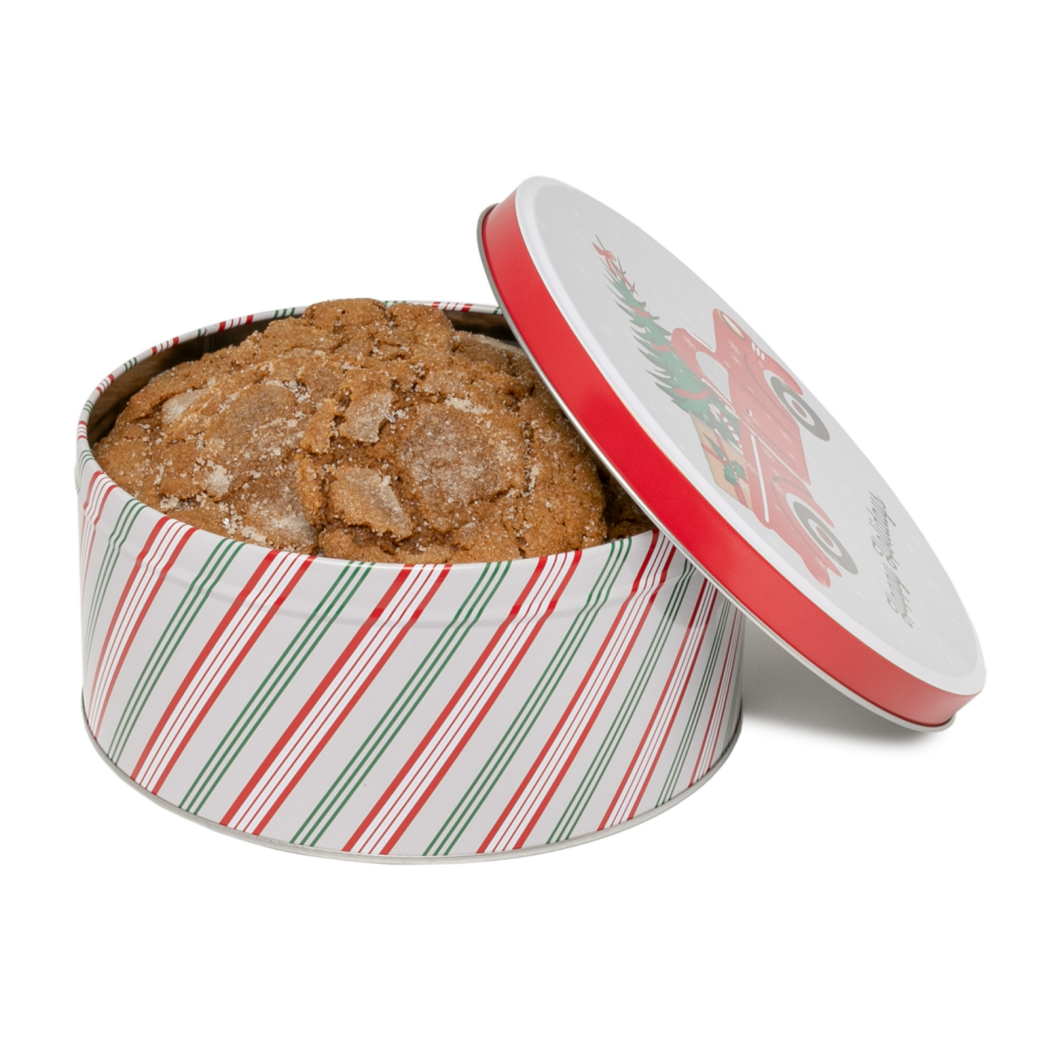 slide 2 of 3, Kolorae Tin 8'' Round Red Truck, 1 ct