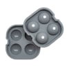 slide 2 of 5, barY3 Grey Silicone Ice Tray, 4 Ball, 1 ct