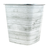 slide 2 of 5, Kolorae Waste Can, White Plank, 10.25" x 10" x 10", 10 in x 10 in