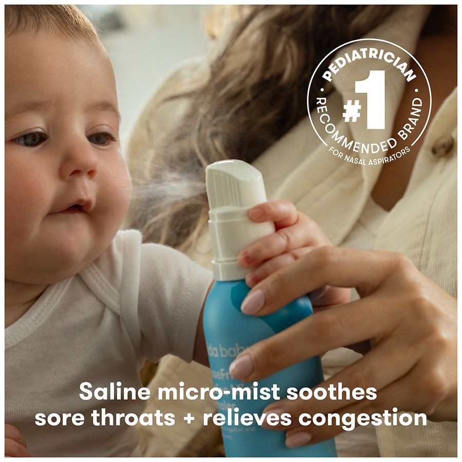 slide 4 of 5, FridaBaby Nosefrida Saline Mist Inhaler, 2.8 oz