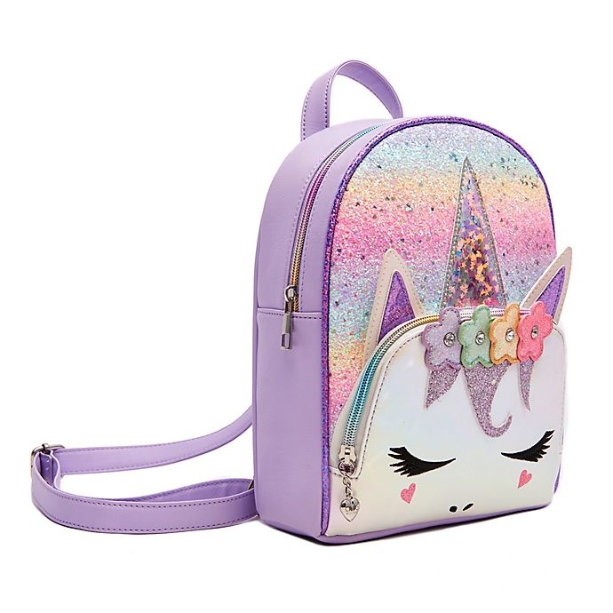 slide 2 of 4, OMG Accessories Miss Gwen Ombre Glitter Lavender Mini Backpack - Lavender, 1 ct