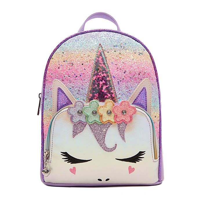 slide 1 of 4, OMG Accessories Miss Gwen Ombre Glitter Lavender Mini Backpack - Lavender, 1 ct