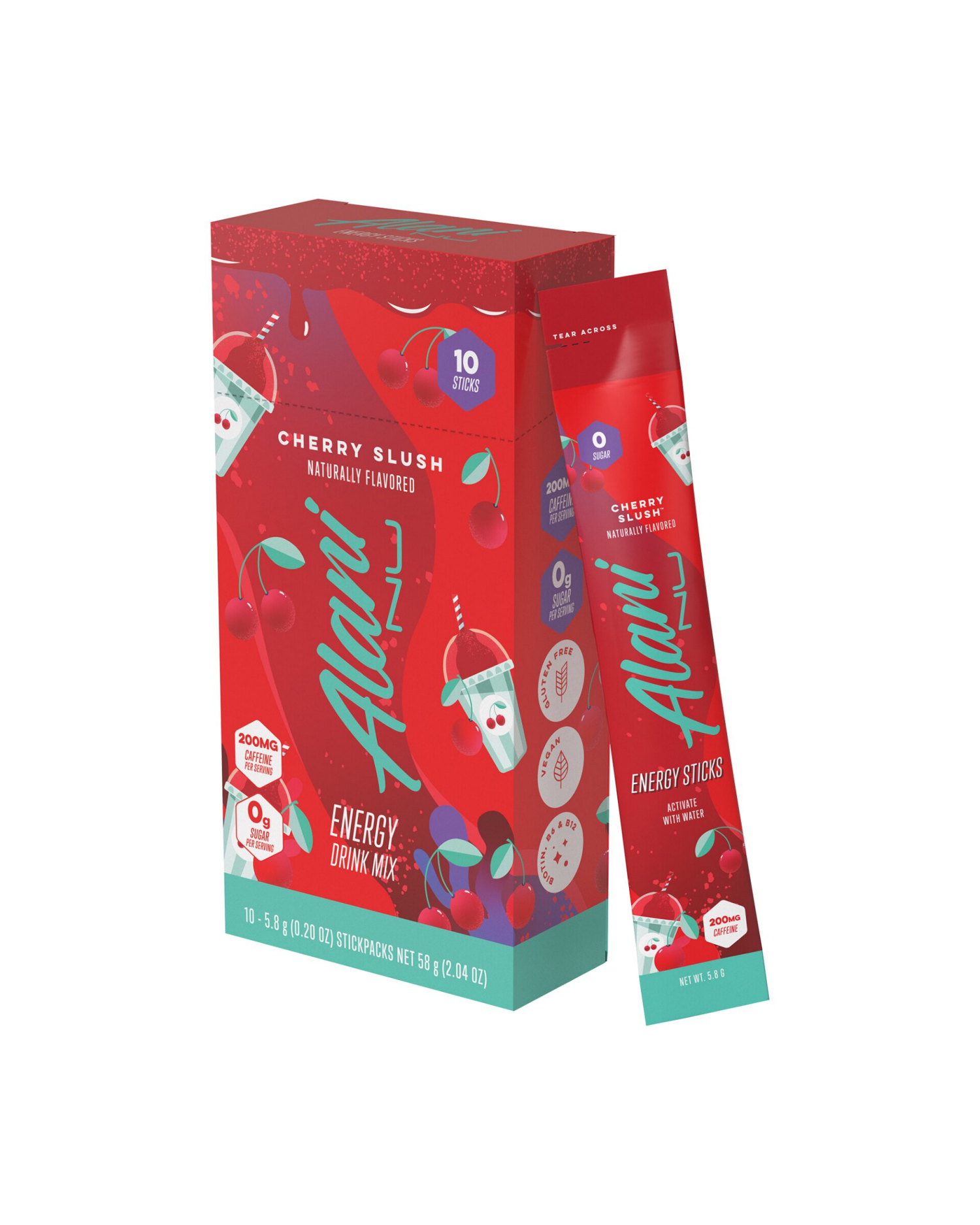 slide 3 of 3, Alani Nu Energy Sticks Cherry Slush 10Ct, 10 ct