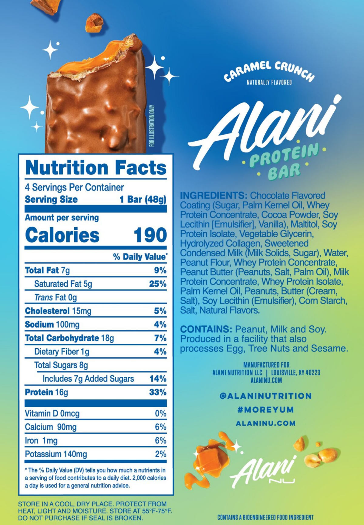 slide 2 of 2, Alani Nu Nu Protein Bar Caramel Crunch 4Ct, 4 ct