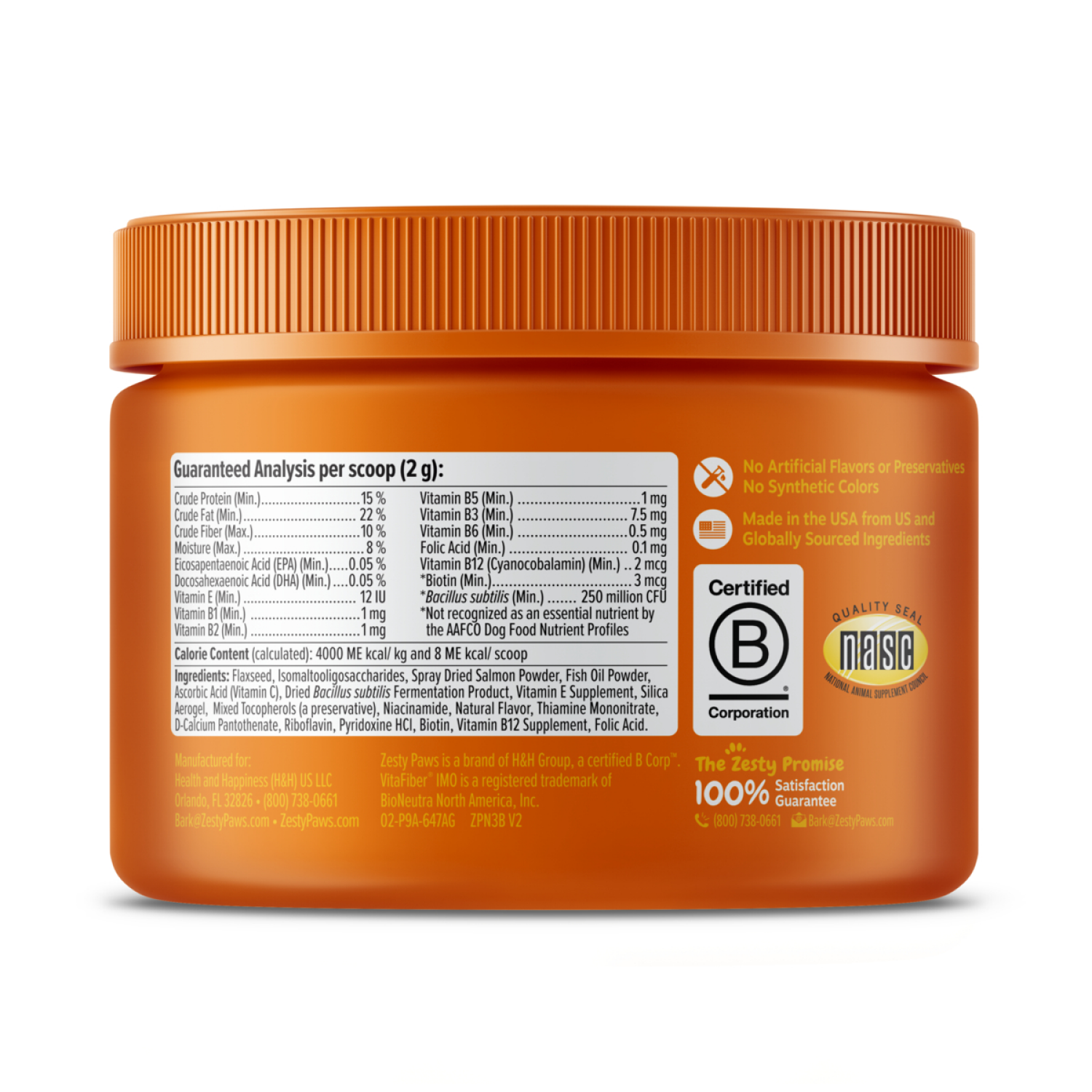 slide 2 of 6, Zesty Paws Multivitamin Powder, Salmon, 5.2OZ, 5.2 oz