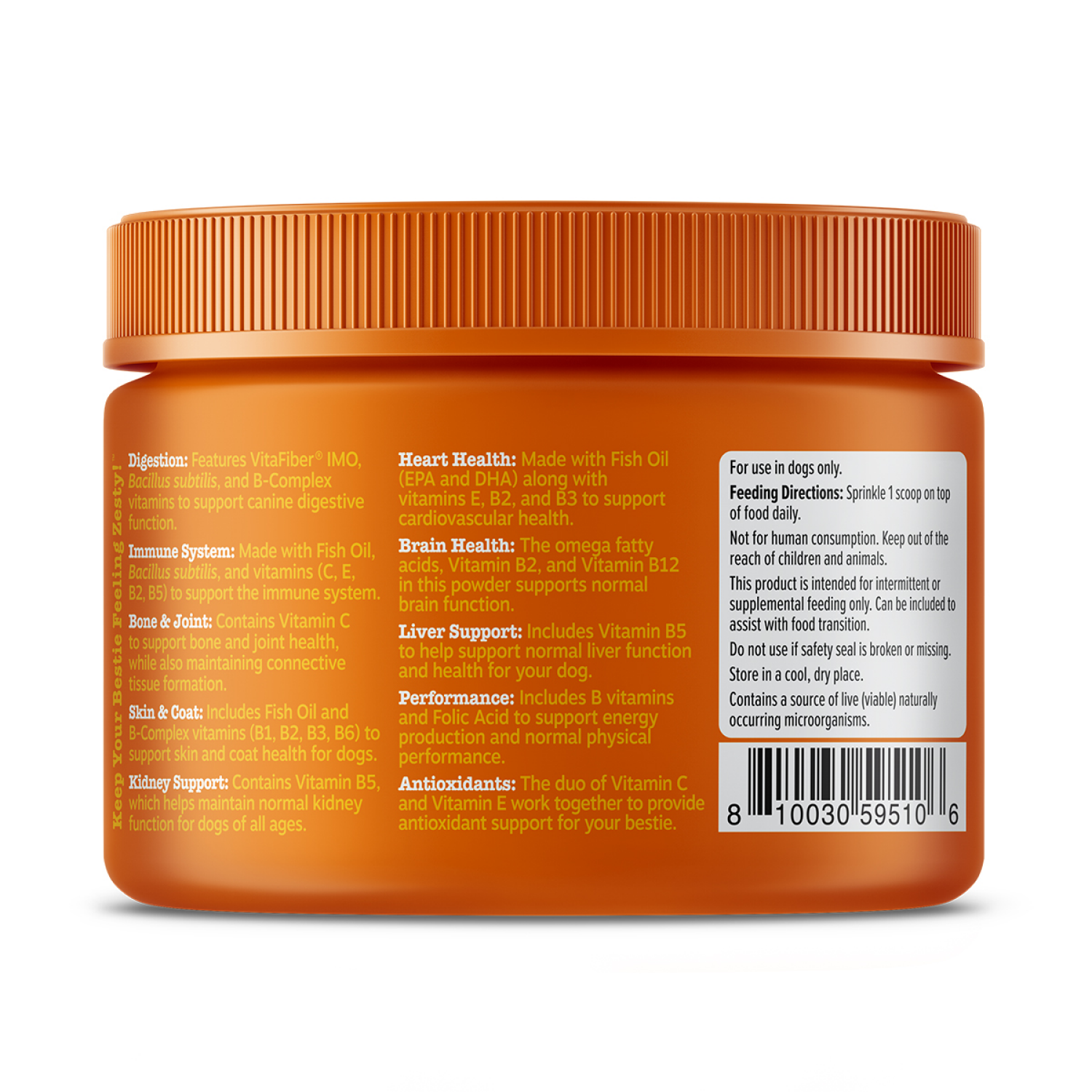 slide 5 of 6, Zesty Paws Multivitamin Powder, Salmon, 5.2OZ, 5.2 oz