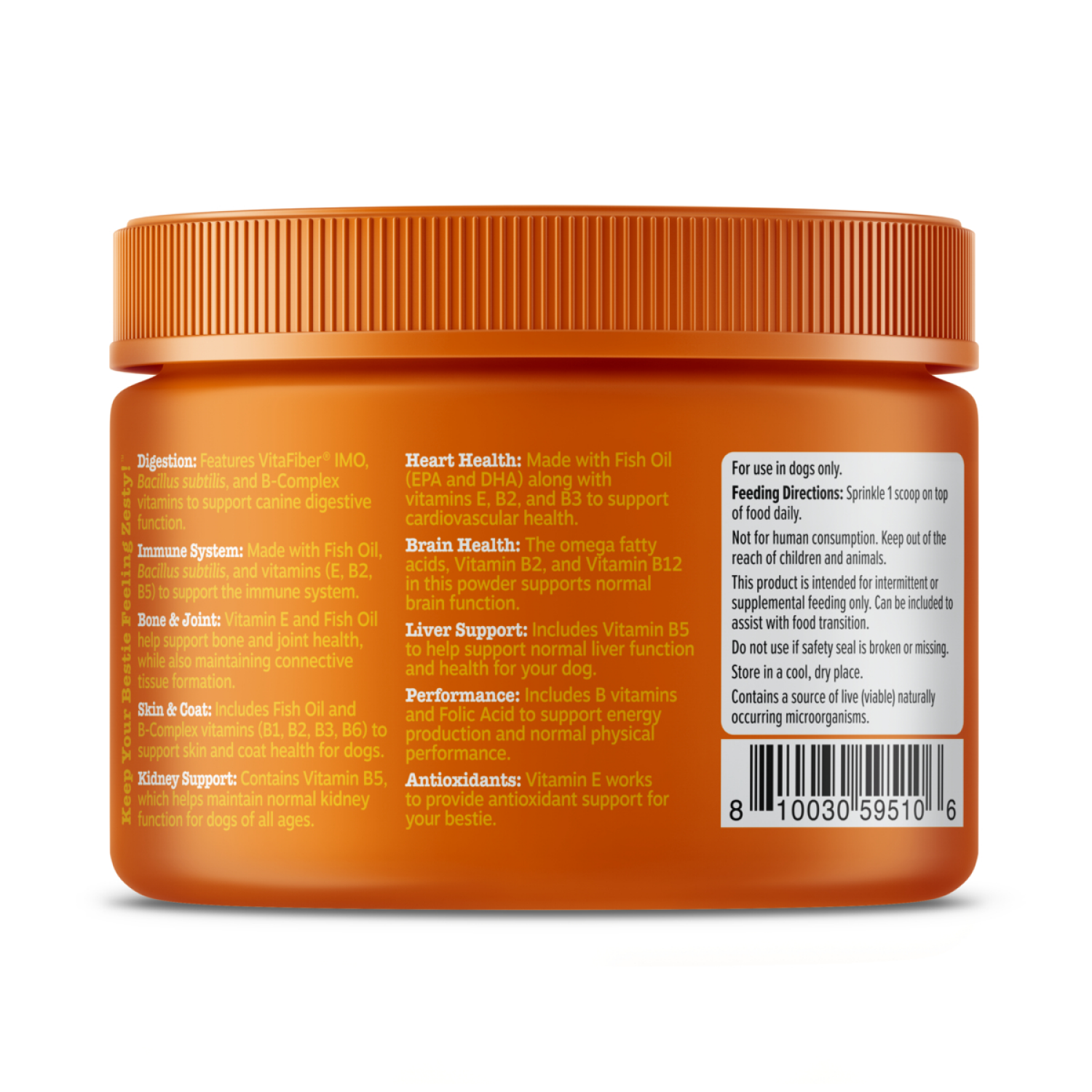 slide 4 of 6, Zesty Paws Multivitamin Powder, Salmon, 5.2OZ, 5.2 oz