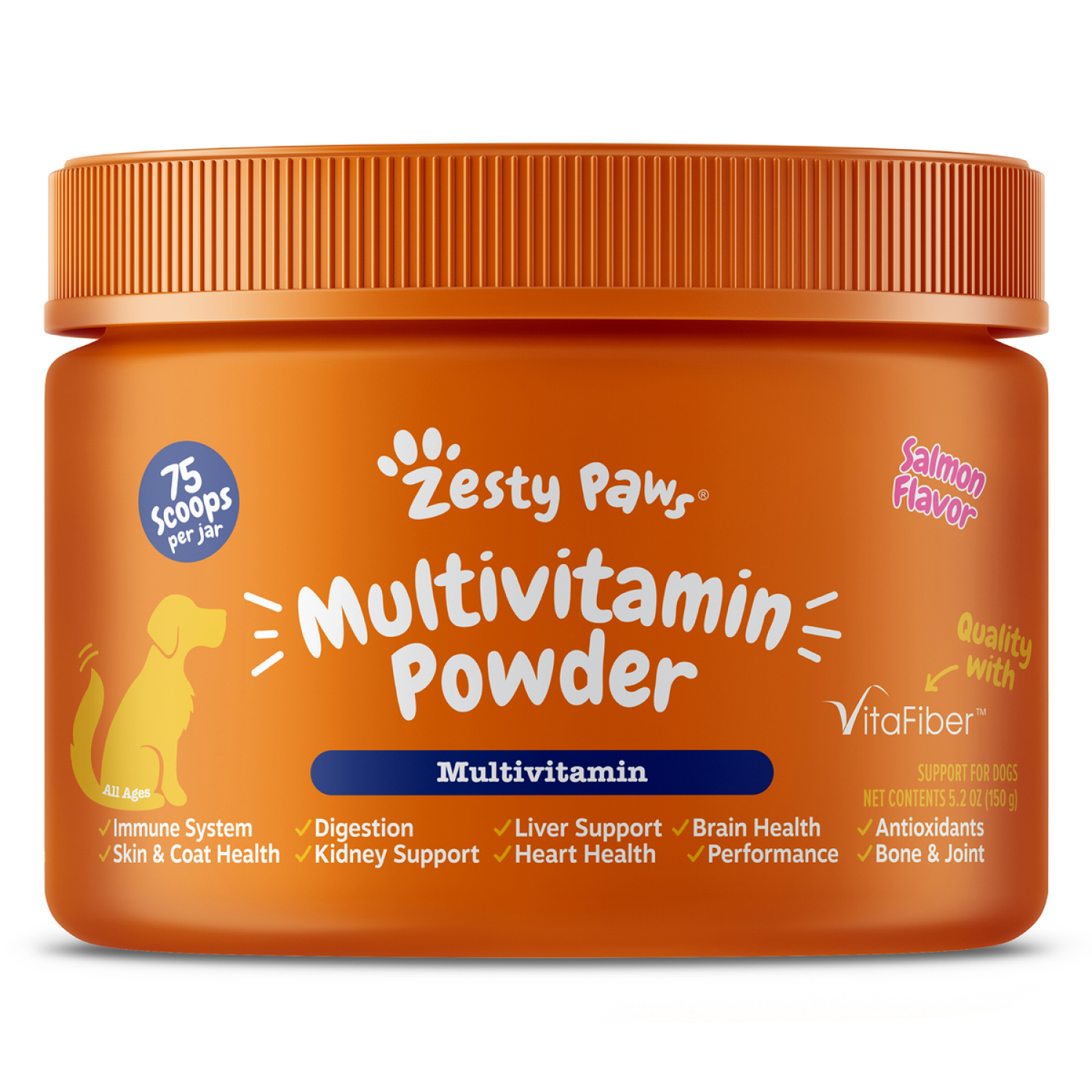slide 1 of 6, Zesty Paws Multivitamin Powder, Salmon, 5.2OZ, 5.2 oz