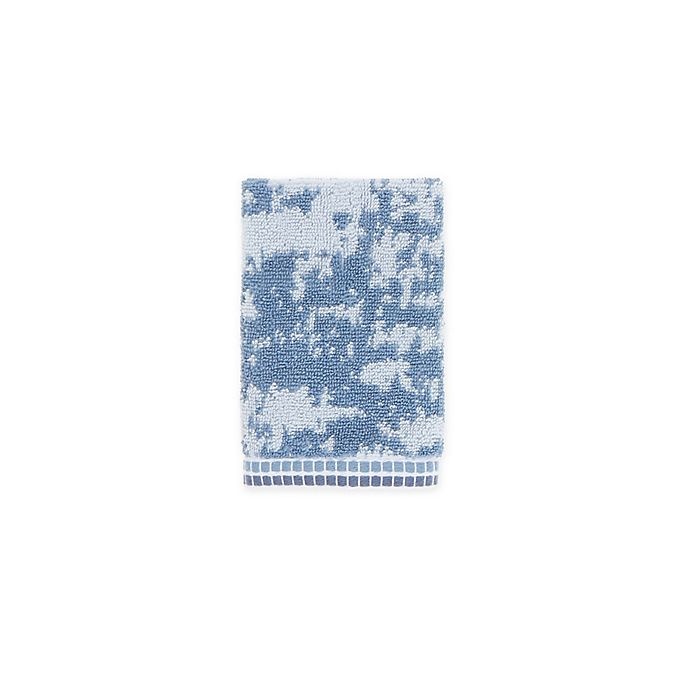 slide 1 of 1, Wamsutta Collective Marble Washcloth - Navy, 1 ct