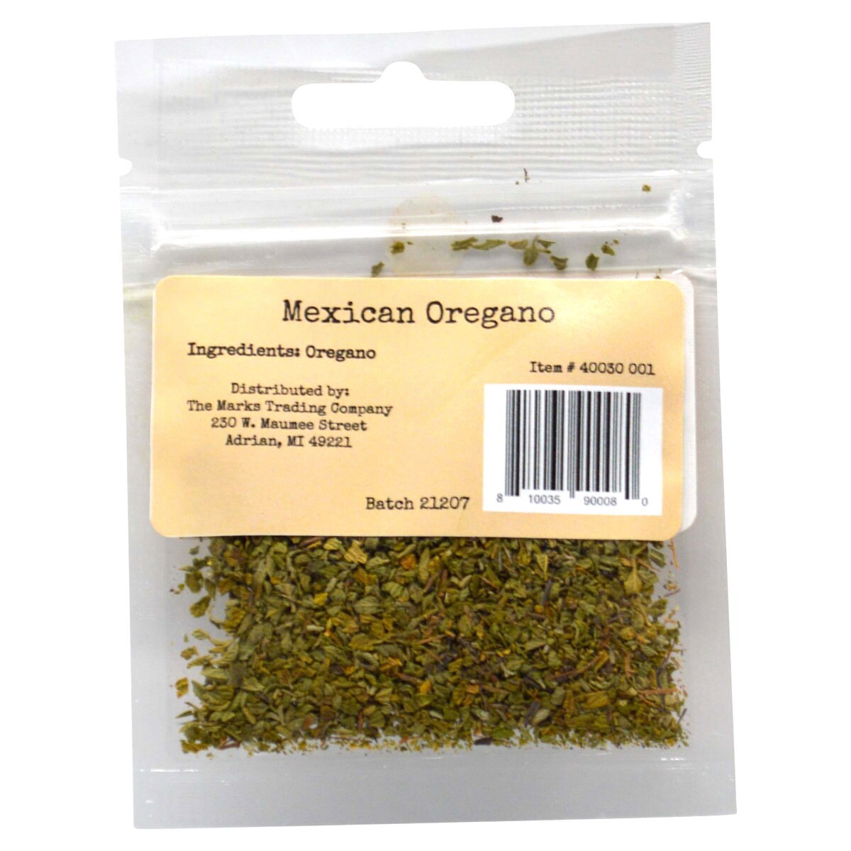 slide 5 of 5, The Marks Trading Company, Mexican Oregano, 0.1 oz