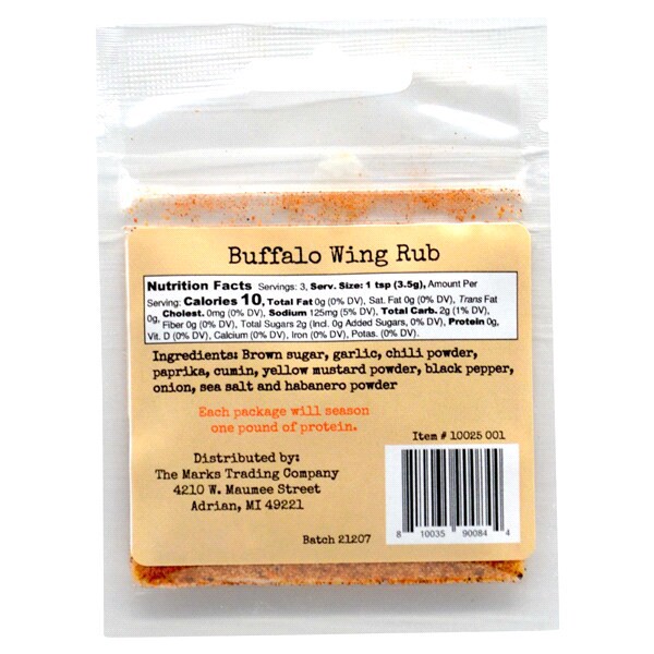 slide 5 of 5, The Marks Trading Company Buffalo Wing Rub, 0.4 oz