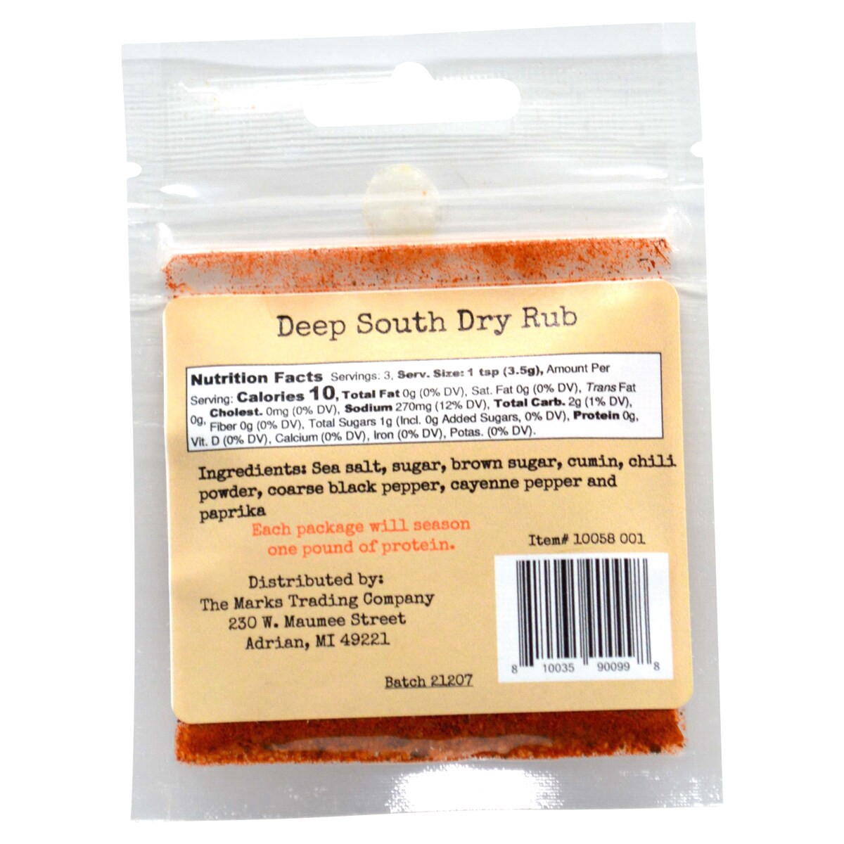 slide 3 of 5, Mtc Deep South Dry Rub 10058 001, 0.35 oz