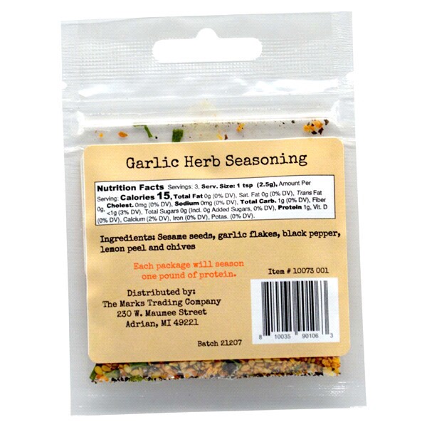 slide 5 of 5, Mtc Garlic Herb Seasoning 10073 001, 0.3 oz
