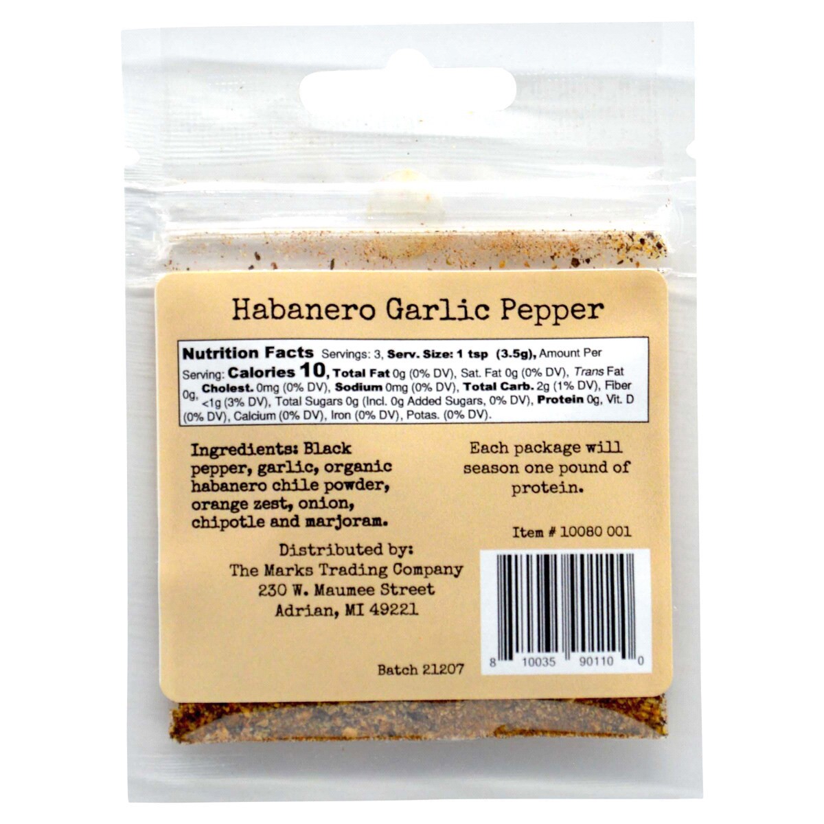 slide 4 of 5, Mtc Habanero Garlic Pepper 10080 001, 0.35 oz