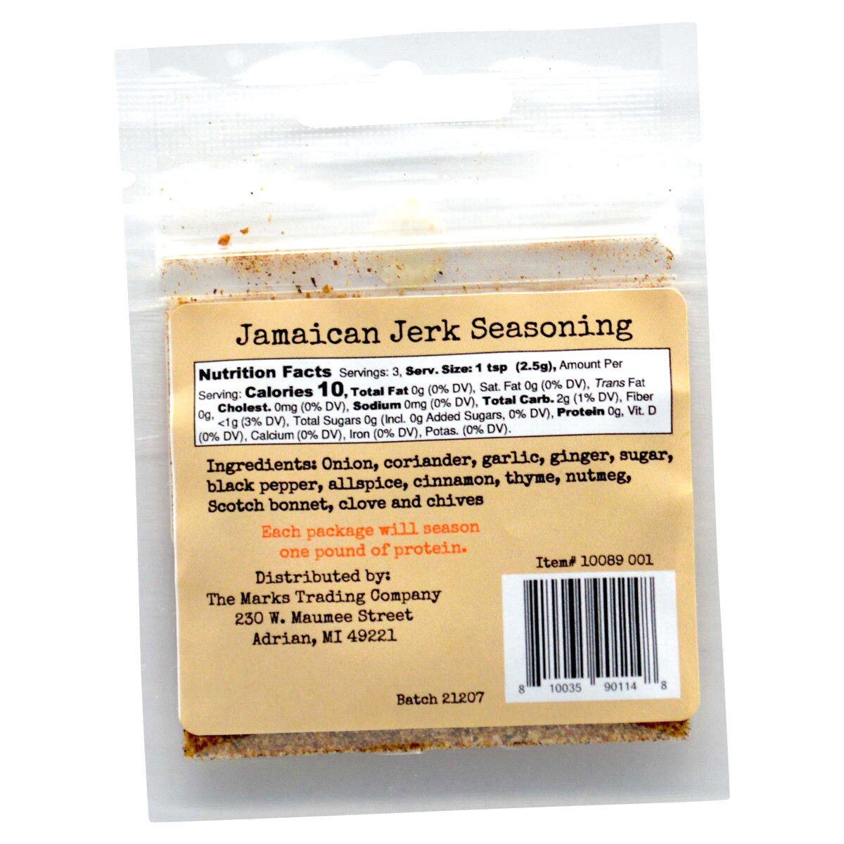 slide 4 of 5, Mtc Jamaican Jerk Seasoning 10089 001, 0.25 oz