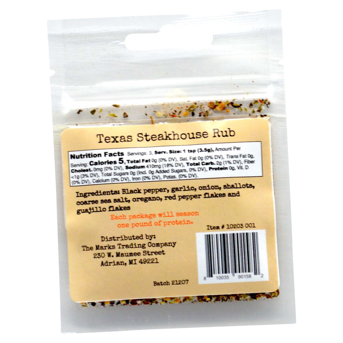 slide 2 of 5, Mtc Texas Steak Rub 10203 001, 0.4 oz