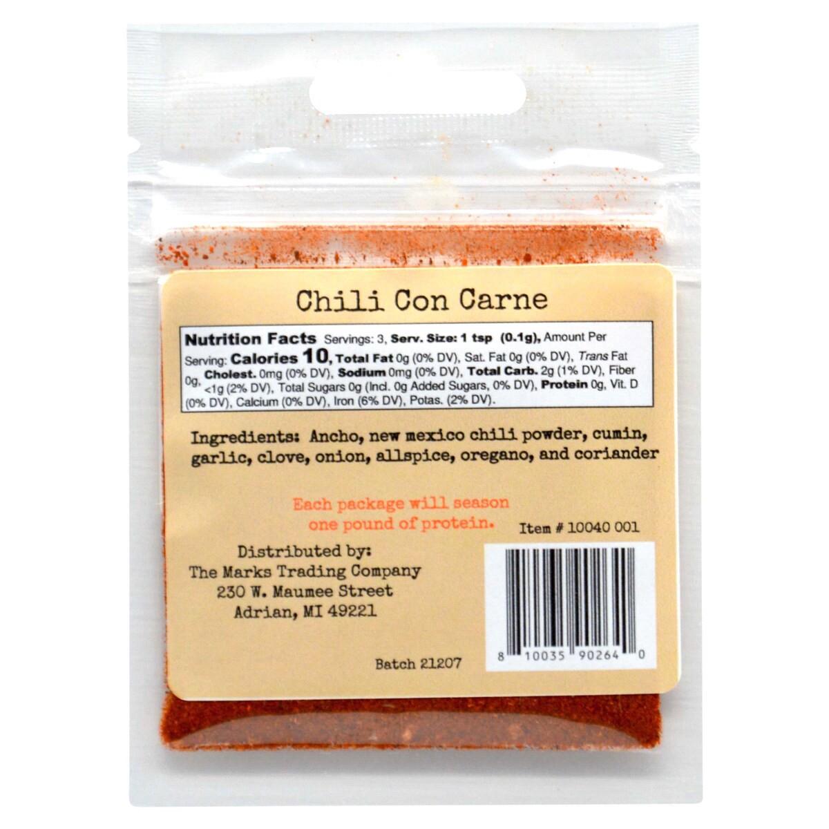 slide 2 of 5, Mtc Chili Con Carne 10040 001, 0.3 oz