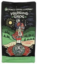Bones Coffee Company Medium Roast Ground Highland Grog Coffee 12 oz