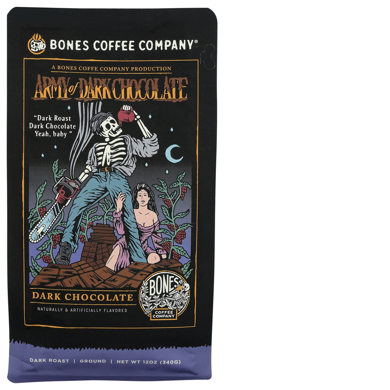 slide 1 of 2, Bones Coffee Company Coffee Ground Army Dark Chocolate- 12 oz, 12 oz