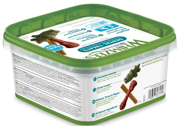 slide 20 of 29, WHIMZEES by Wellness Small Natural Dental Variety Tub Dog Treats, 28 count, 1 ct