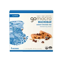 GoMacro Oatmeal Chocolate Chip MacroBar 4ct Multipack
