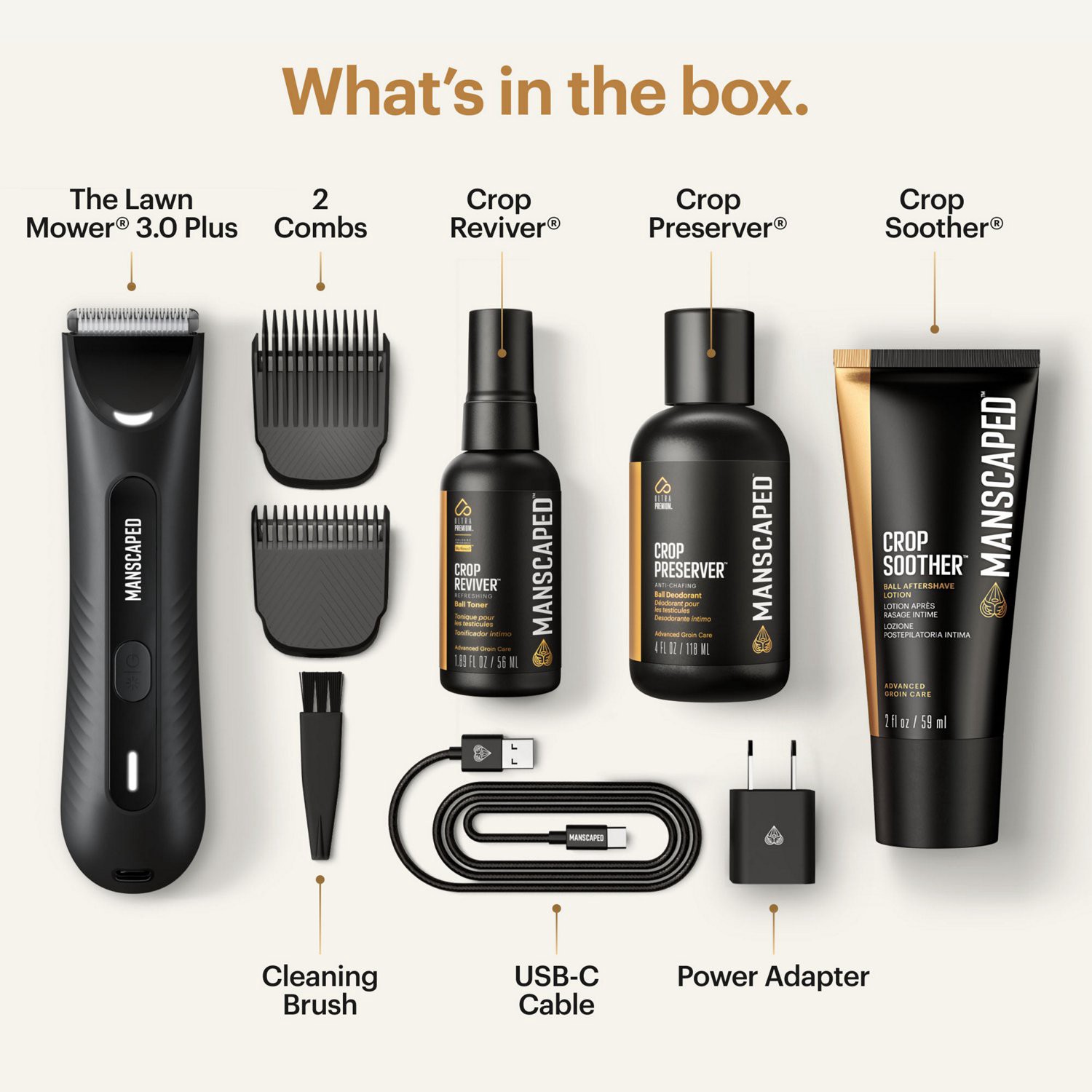 slide 3 of 10, Manscapedâ The Lawn Mowerâ 3.0 Plus Refined Below The Waist Grooming Pack, 1 ct