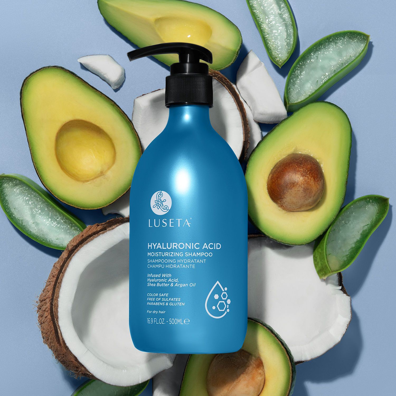 slide 3 of 3, Luseta Hyaluronic Acid Moisturizing Shampoo, 16.9 Oz, 16.9 oz