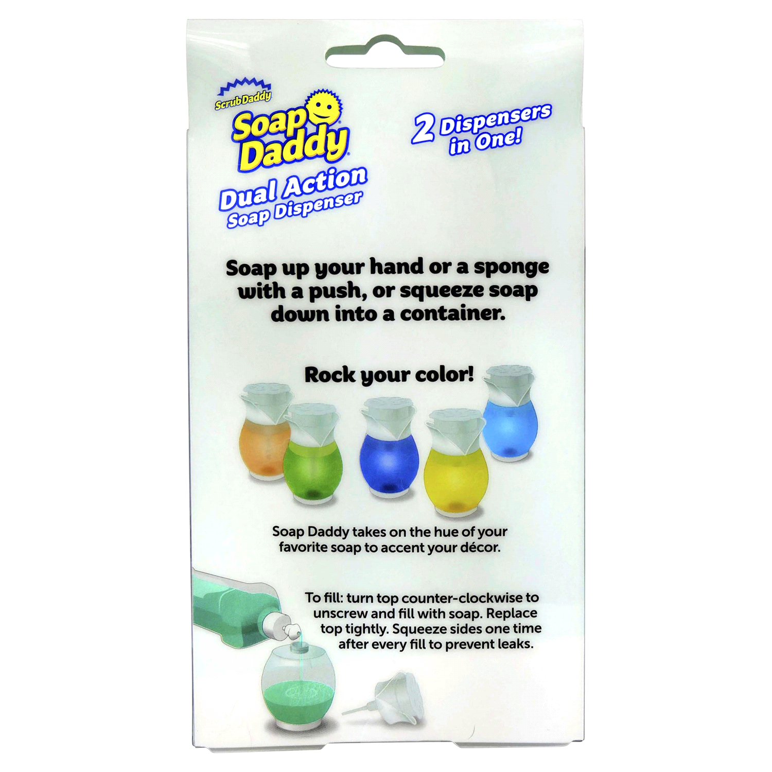 slide 2 of 5, Scrub Daddy Dual Action Soap Dispenser, 1 ct