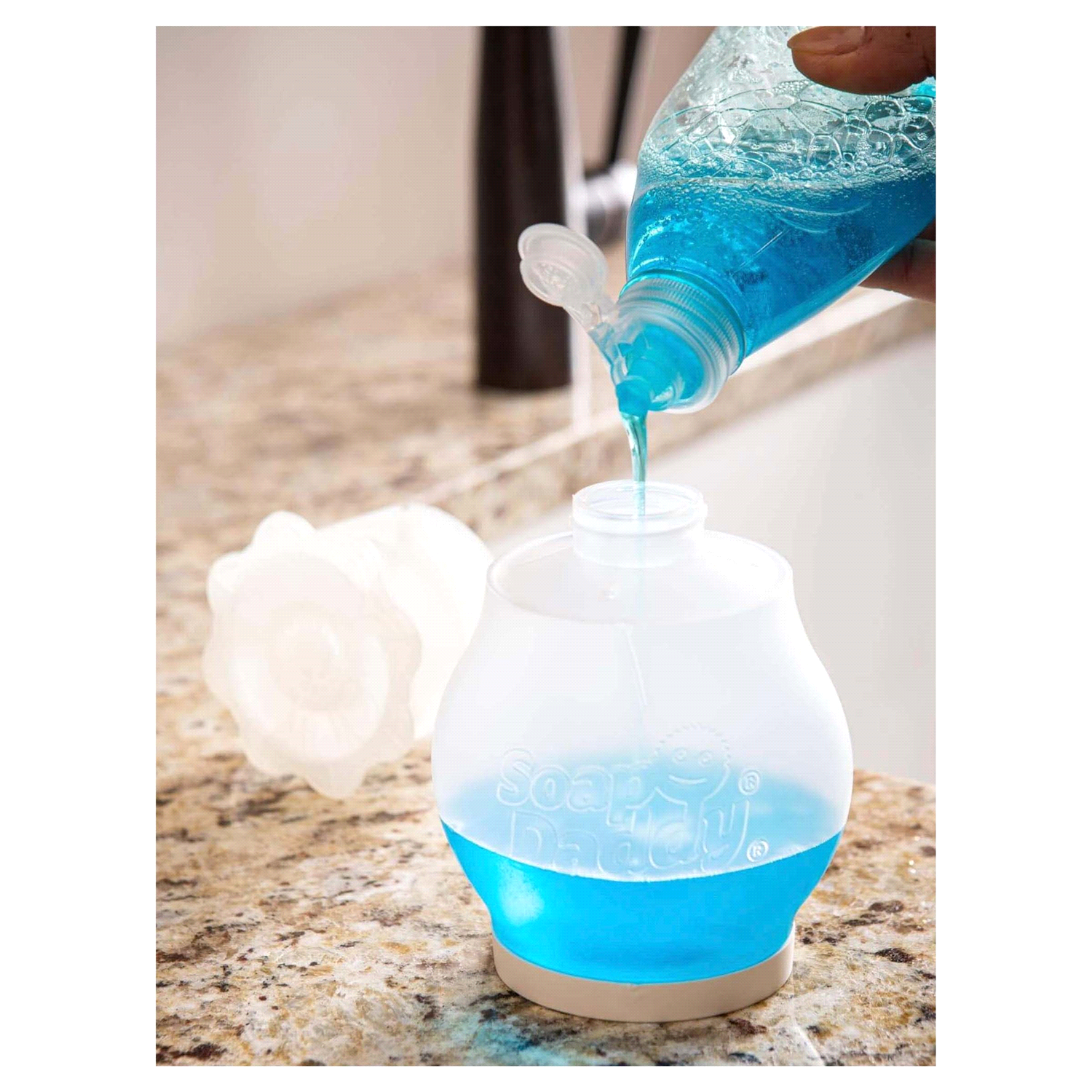 slide 3 of 5, Scrub Daddy Dual Action Soap Dispenser, 1 ct